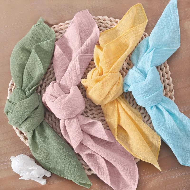 Vintage Handmade Cloth Napkins Easter Dinner Napkin Washable 12&times;12 Inch for Wedding Party Bridal Baby Shower Birthday Decoration cotton napkins