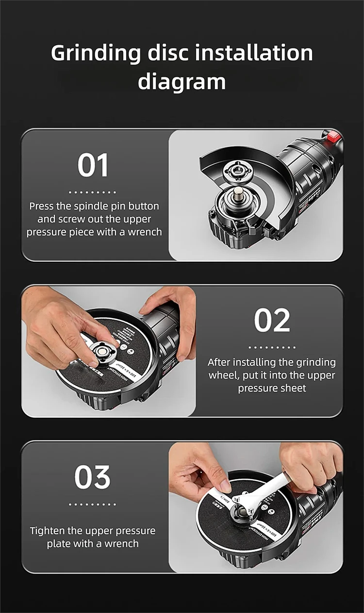 Brushless Angle Grinder Multi-functional Cordless Grinder Wireless grinding cutt