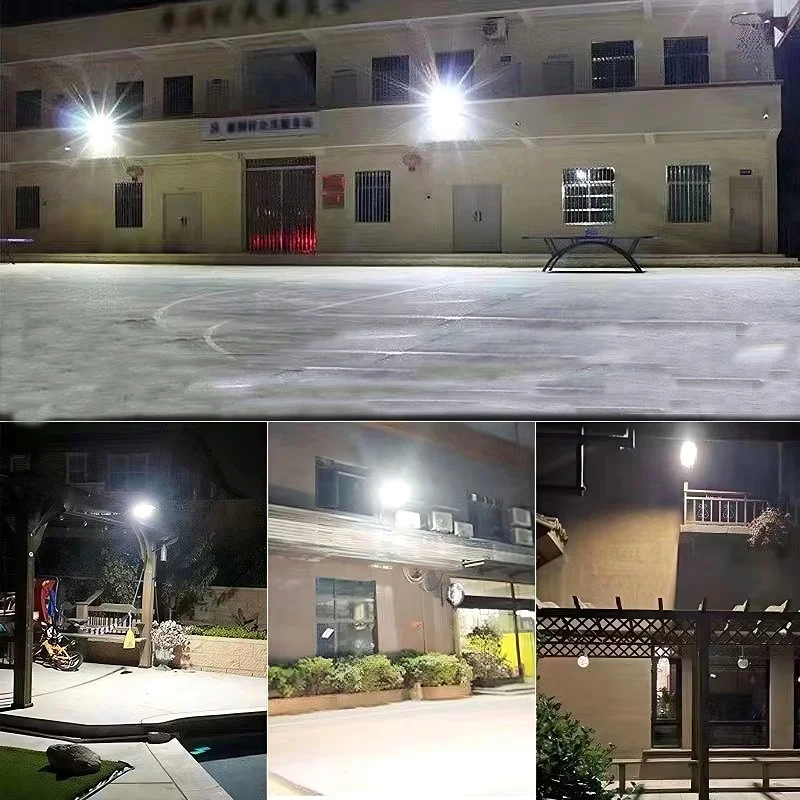 PFCTART 1000W LED Solar Flood Light With Motion Sensor - Dusk-to-Dawn Security Light For Yard, Street, Wall