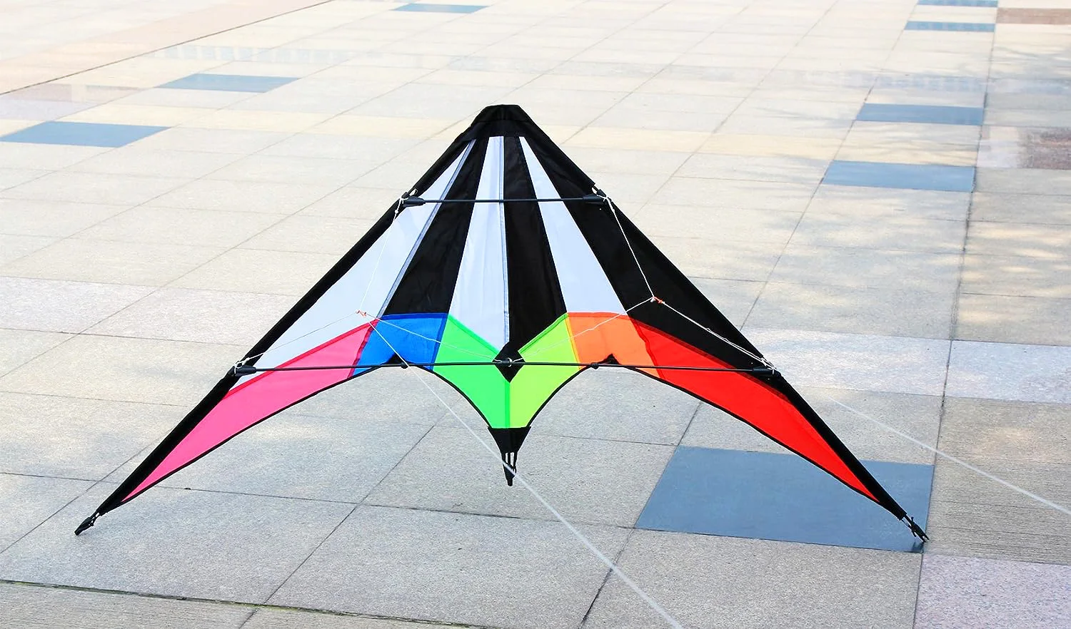 NEW Arrive 48 Inch Rainbow  Professional Dual Line Stunt Kite With Handle And Line Good Flying Factory Outlet 5