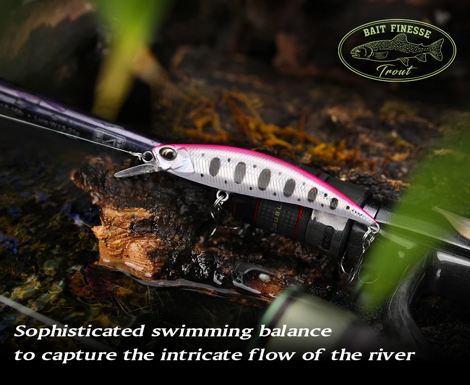 TSURINOYA Sinking Minnow Angelköder DW75 Jerkbait Wobbler 70S 70mm 8,9g Süßwasser-Bass-Forellen-Angelköder Hartköder – Detail 3