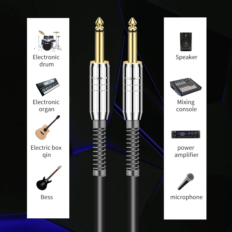 RUZUO Aux Ÿ ̺ ,  ̺, Ÿ ͼ Ŀ ׷ , 6.35mm Aux ̺, 6.5mm-6.5mm, 1m, 2m, 3m