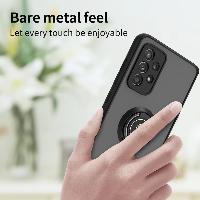 Magnetic Ring Support Phone Case – Shockproof Protection with 360-Degree Rotating Stand