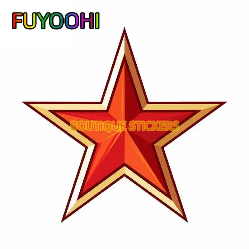 FUYOOHI Beautiful Stickers Creativity Cartoon Car Sticker Soviet Star Graphics Fine Decal Car Assessoires Waterproof Decoration cherry love cartoon sticker self adhesive decoration