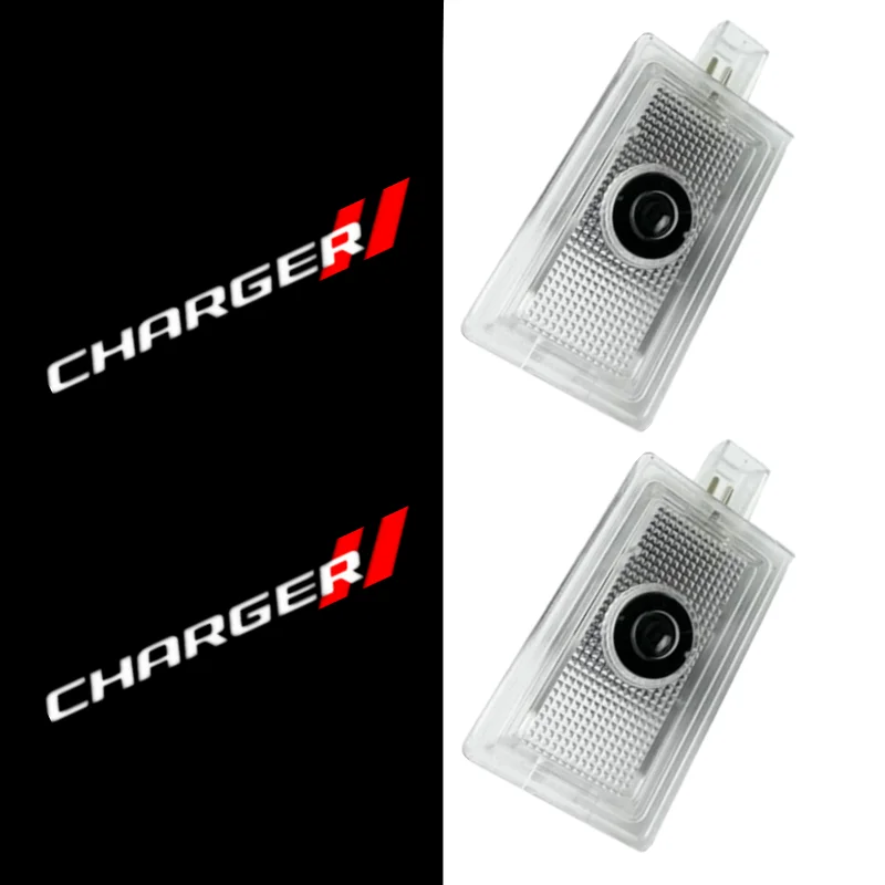 

2pcs Auto Accessories Car Door Logo Light For Dodge Charger Projector LED Welcome Lights Ghost Shadow Lamp