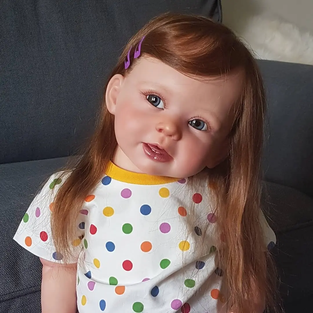 

Lovely Bonnie Reborn Bebe 26 Inch Toddler Baby muñecos que parecen reales bebes Painted Handmade Realistic Rooted hair Gifts