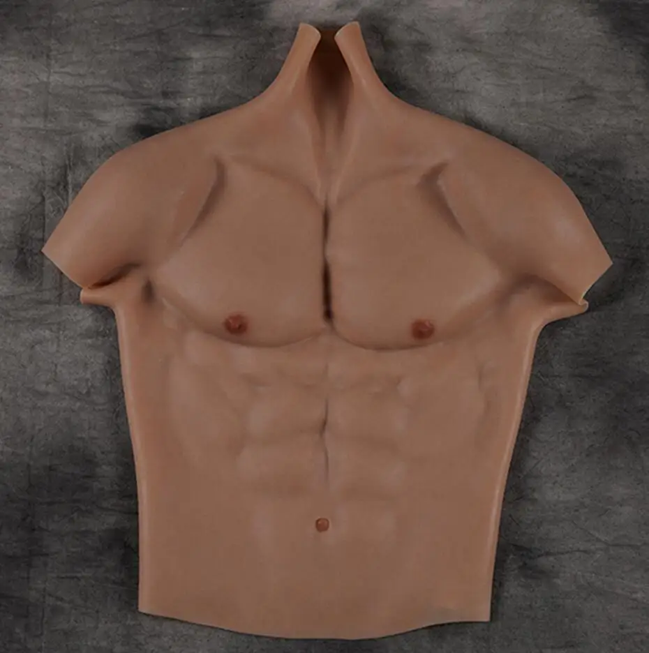 

6G Muscle Suit Simulation Abdominal Silicone Chest For Thin Person Enhance Masculinity Woman to be Man Crossdresser Transgender