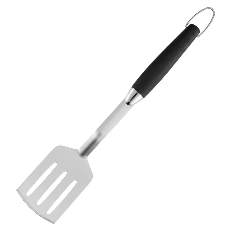 BBQ Grilling Tools Set Plastic Handle Stainless Steel Combination Barbecue Fork Shovel Clip Three Sets of Accessories