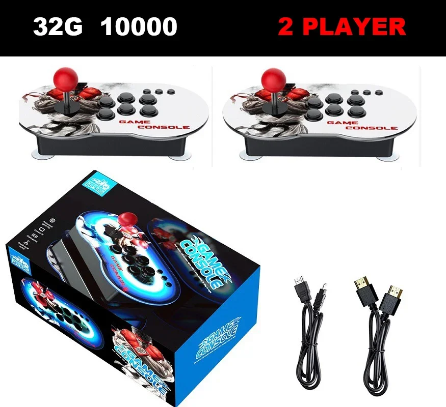 Retro Video Game 10000 Games Console Joystick with PS1 /GB/CPS/FC Games M9 4k 64G Portable Game Controller Video Game Consoles - 4