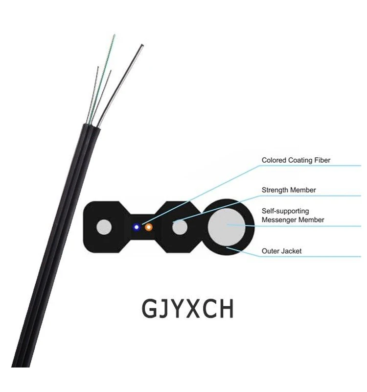 Fiber Optic Steel Wire APC SC to SC Optical Single-mode 1-core Outdoor Extension Cable Simplex Convert Patch Cord 30M/50M G657A1