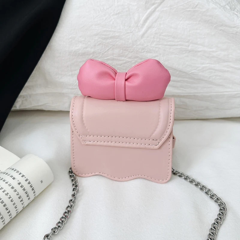 Children's Handbag For Girl Cute Bow Mini Bag Baby Coin Pouch Child Purse And Hand Bag Kids Small Shoulder Bag Crossbody Bag