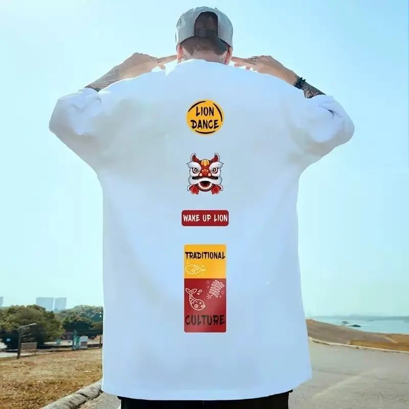 

Summer New Casual Loose T-shirt Short Sleeved Men's Fashion Loose Printing Large 8XL Hip Hop Couple Wear Half Sleeve Cotton Top