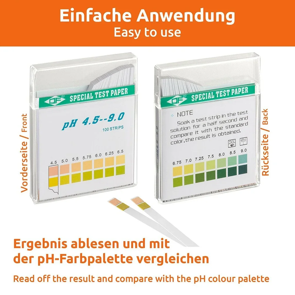 PH Value Test Strip 100 Piece PH 4,5,9 Drinking Water Aquariums Lndicator Litmus Tester Paper Water Soilsting Kit Fact