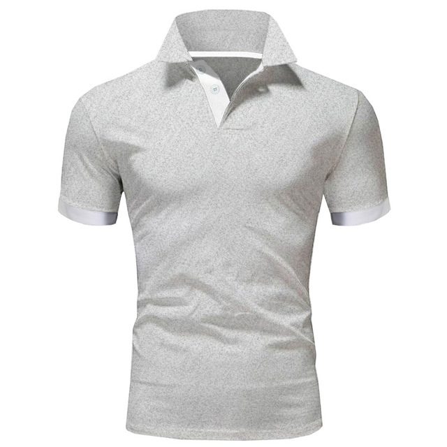 Polo Shirt Spring And Autumn New Lapel Stitching Short-sleeved T-shirt Men's Business Casual Oversized Polo Shirt Men's