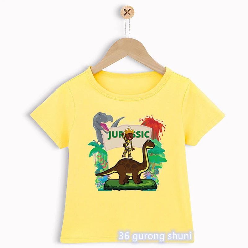 

Kawaii Kids Clothes For Girls/Boys Jurassic Park Dinosaur Print Tshirt Harajuku Shirt Cute Kids Clothes Summer Tops Tee Shirt