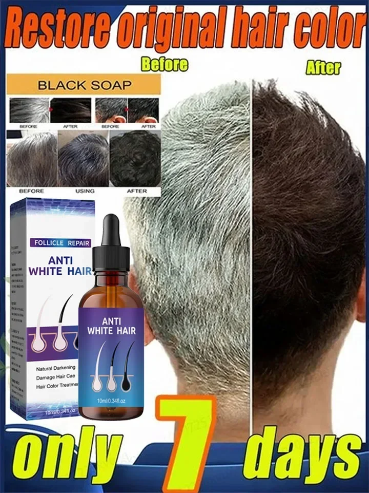 Hair Dye Pen Grey Coverage Bar Shampoo Repair Gray Natural Anti-Grey Hair Essence Serum Smoothing Nourishing Dandruff Natural Darkening Soap