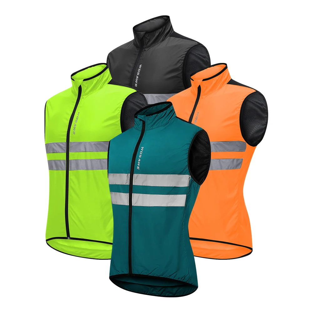 [On Sale] WOSAWE Men's Cycling Jacket Windbreaker Lightweight Reflective Jacket for Men Women Running MTB Bicycle Jersey