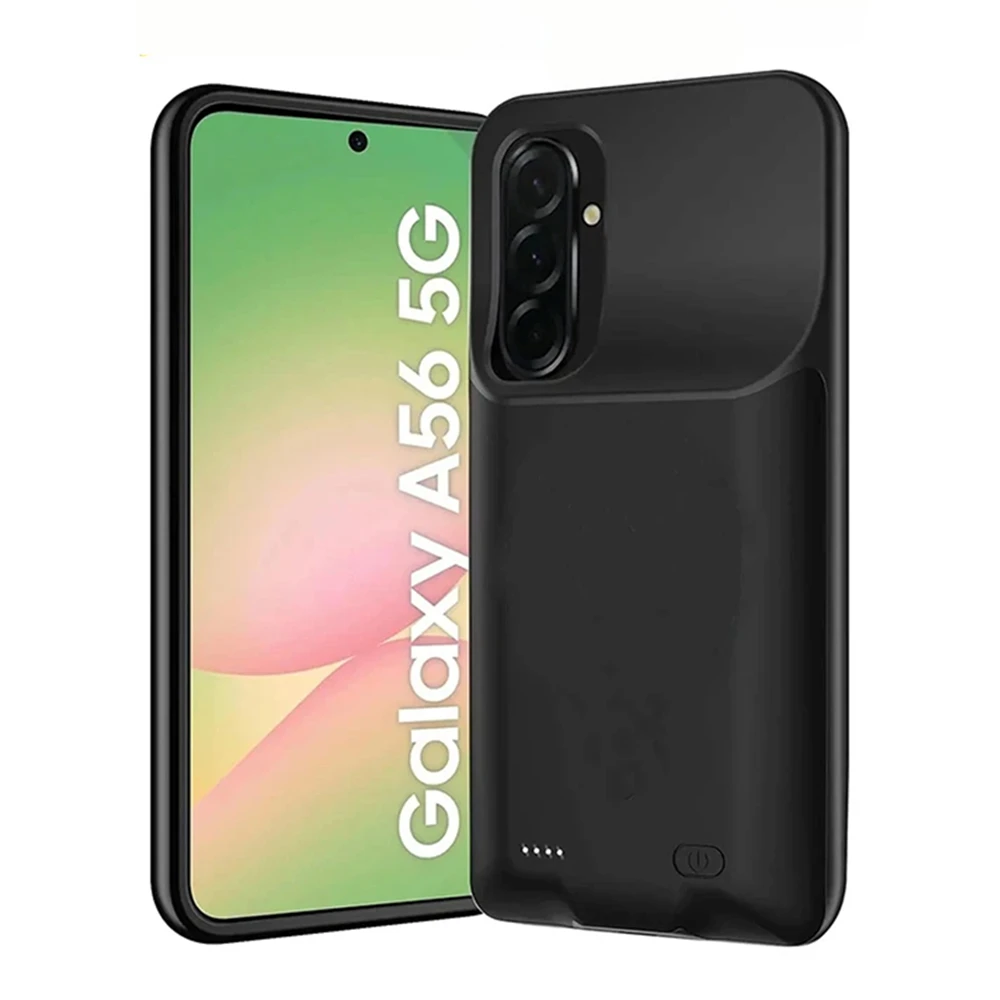 삼성 갤럭시 A15 A16 A17 A34 A35 A36 A54 A55 A56용 6000mAh 배터리 충전 케이스, 보조 배터리, 외장 배터리 충전 커버