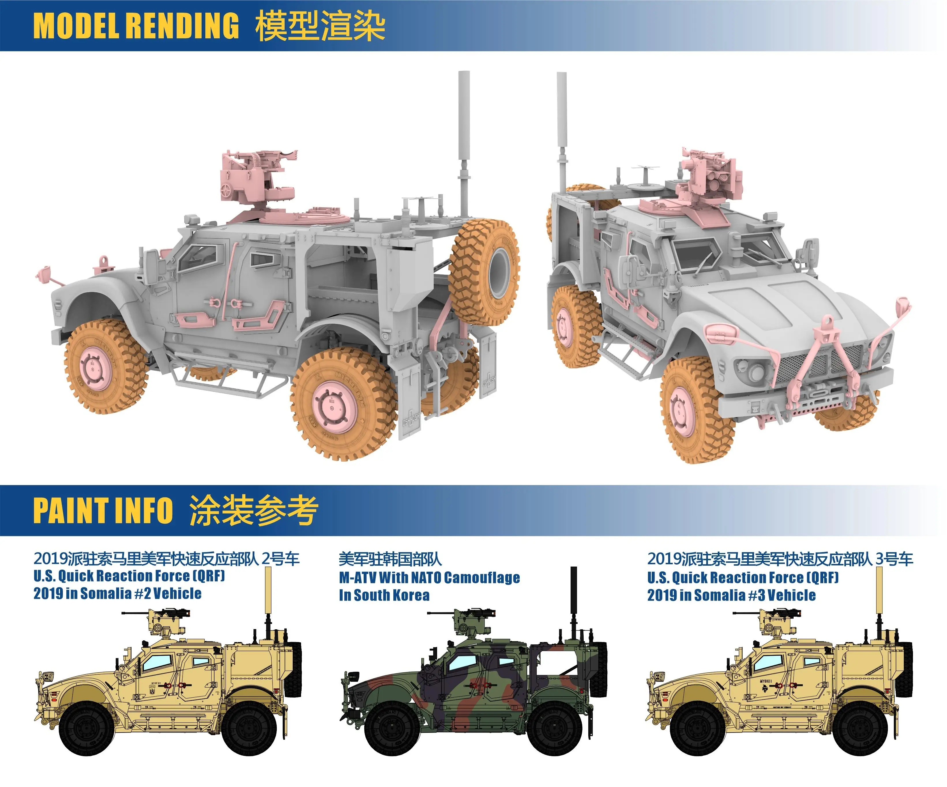T-Model GH72A06-SP 1/72 Scale M-ATV M1277 W/M153 RMOTECONTROLLED 