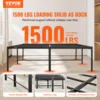 VEVOR 18 Inch Full Metal Bed Frame Platform No Box Spring Needed 1500 lbs Loading Capacity Embedded Heavy Easy For Household 2