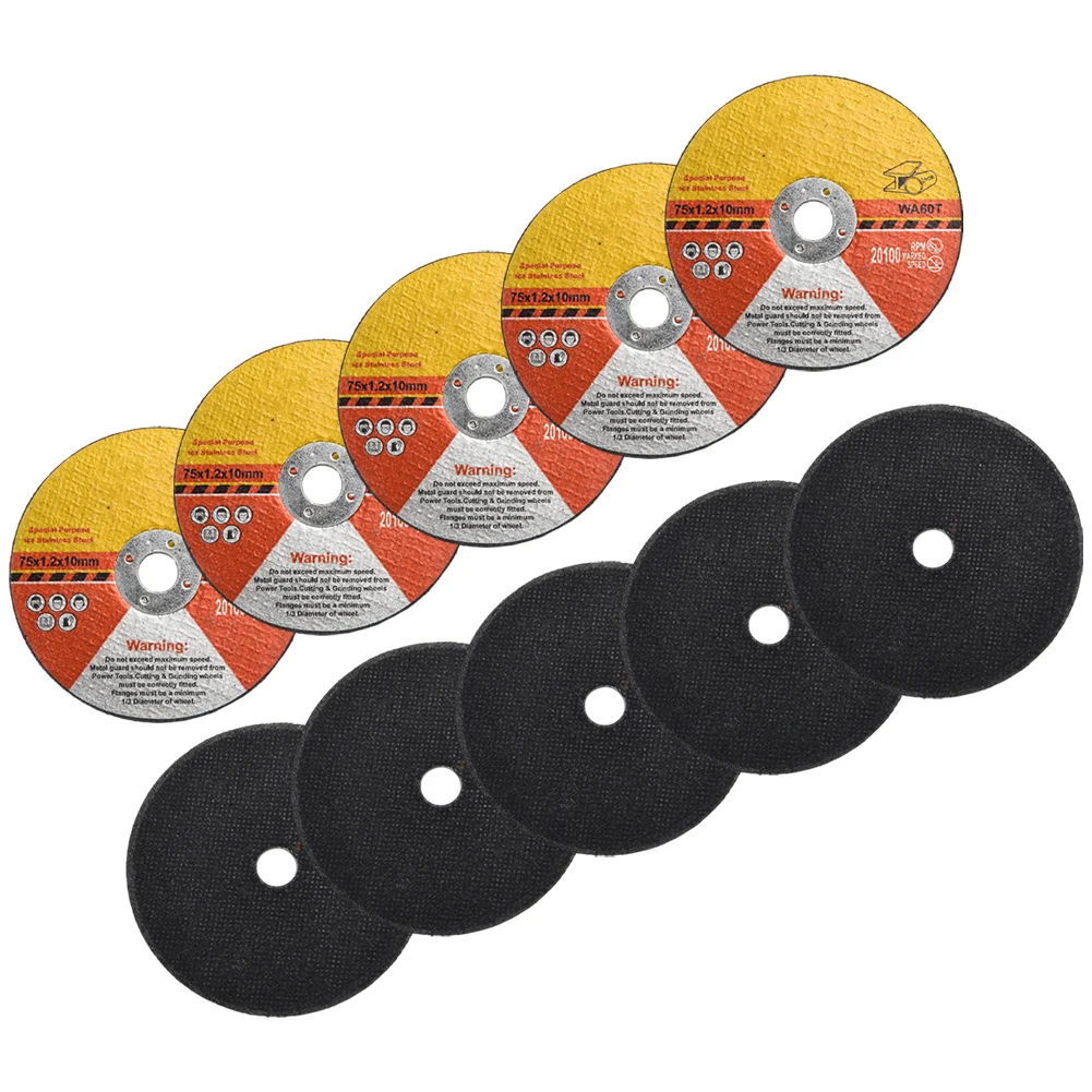 10pcs 75mm Circular Resin Grinding Wheel Fiber Reinforced Resin Saw Blade Cutting Disc For Wood Metal Cutting Angle Grinder