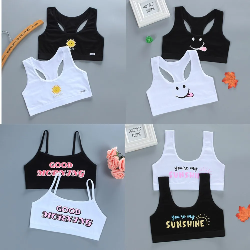 2sets/lot Teenagers Girls Cotton Underwear Set Kids Young Girls Training  Bras Puberty Students Bra Vest Brassiere Panties - Training Bras -  AliExpress