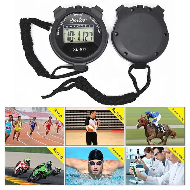 Digital Handheld Sports Stopwatch Stop Watch Timer Alarm Counter