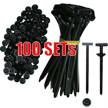 Upgraded Nylon Universal Cable Tie Buckle Heavy-Duty Self-Locking UV-Resistant Black Zip Ties for Car Repairs Maintenance 1