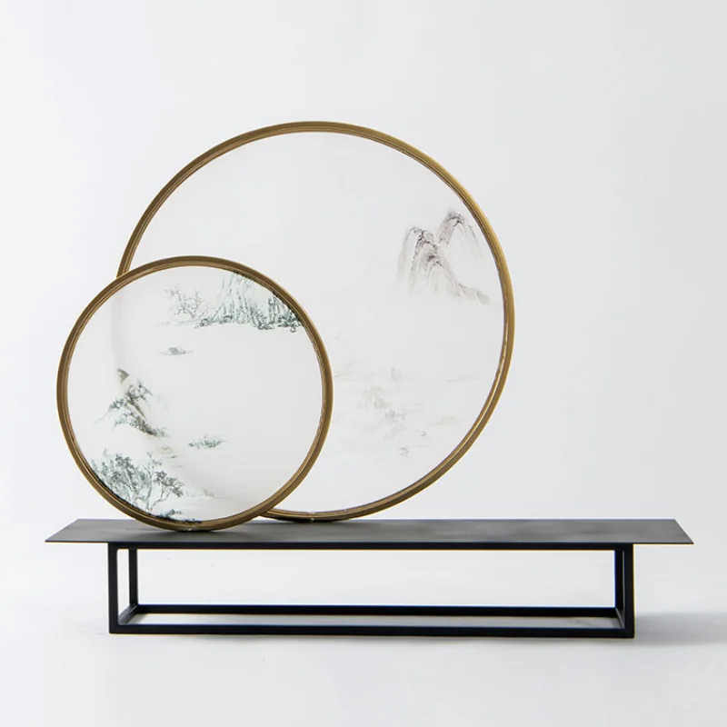 

Украшение для дома акриловый вид на гору художественная концепция модель комнаты вилла китайское бытовое высококлассное искусство