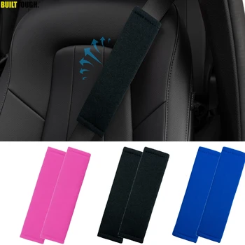 2x cintura di sicurezza cintura di sicurezza tracolla Pad Cover Harness Pads cuscino protezione per bambini copriauto cuscino per auto nero blu rosa