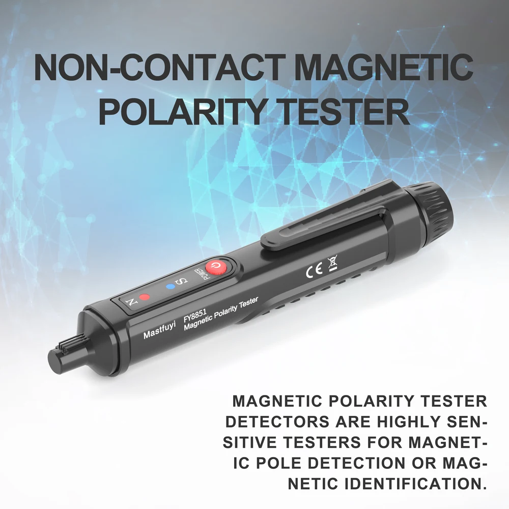 MASTFUYI FY8851 Magnetic Polarity Tester N/S Pole Identify Tool North & South Magnetic Pole Identifier Magnet Detector 4