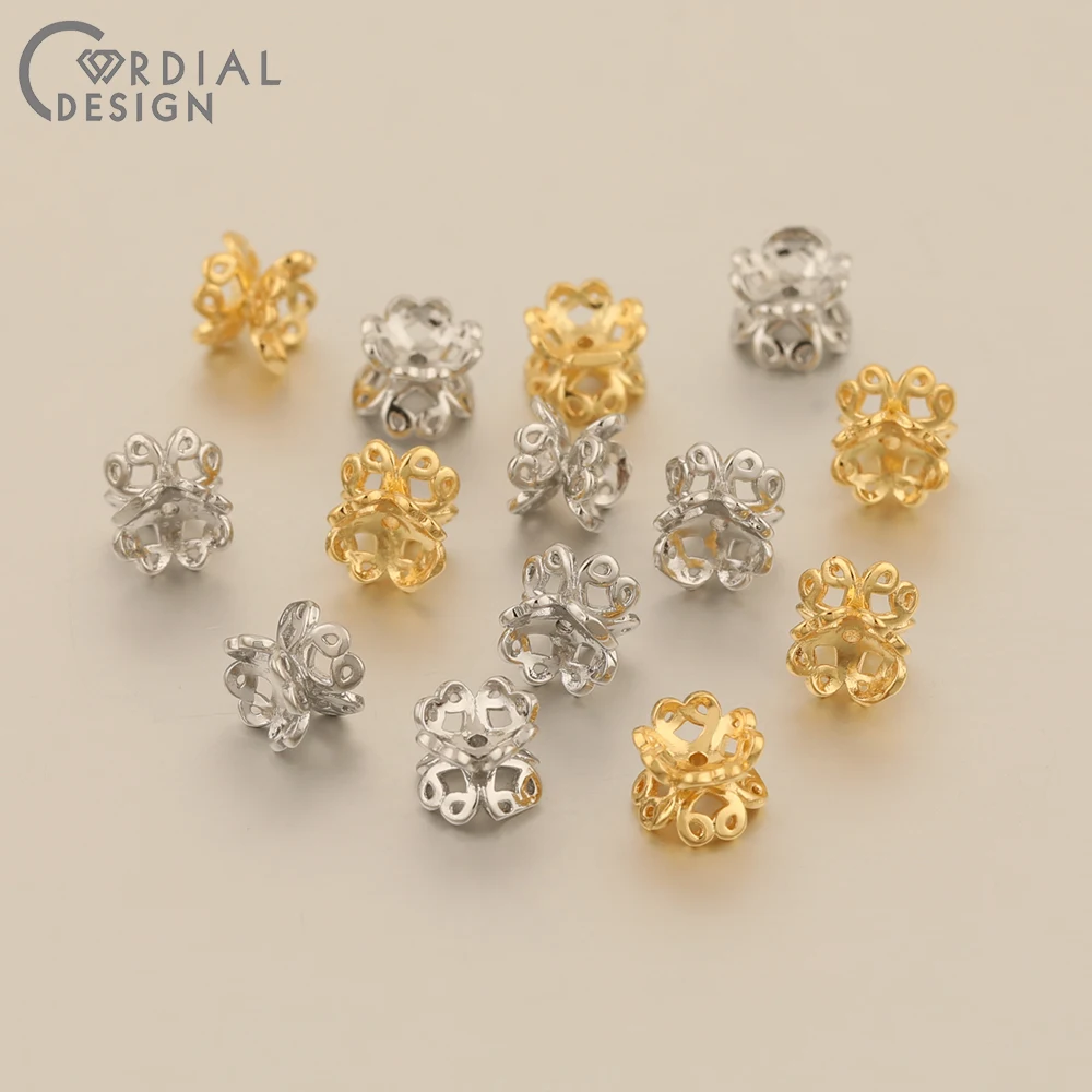 Cordial Design 50Pcs 5*6MM Cooper Spacers/DIY Bracelet/Jewelry Accessories/Genuine Gold Plating/Jewelry Findings & Components - cordial