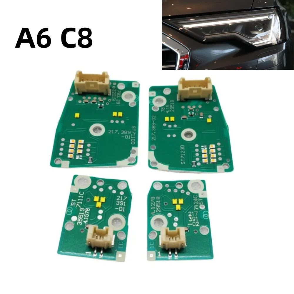 

New White DRL Boards For 2019 2020 2021 Audi A6L A6 C8 LED Headlight Daytime Running Turn Signal Module