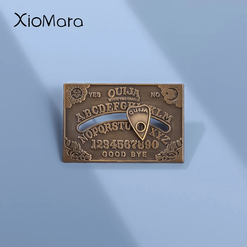 Ouija Board Emaille Pin Wahrsagerei Hexe Magie Punk Schmuck Revers Rucksack Hemd Legierung Abzeichen Brosche Individuelles Zubehör Großhandel