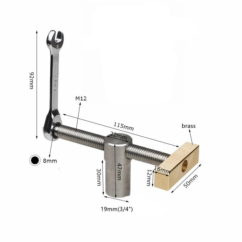 Woodworking Desktop Quick Acting Hold Down Clamp Desktop Clip Fast Fixed Clip for Woodworking Benches 19/20MM Dog Hole Tool tech tool bag Tool Storage Items