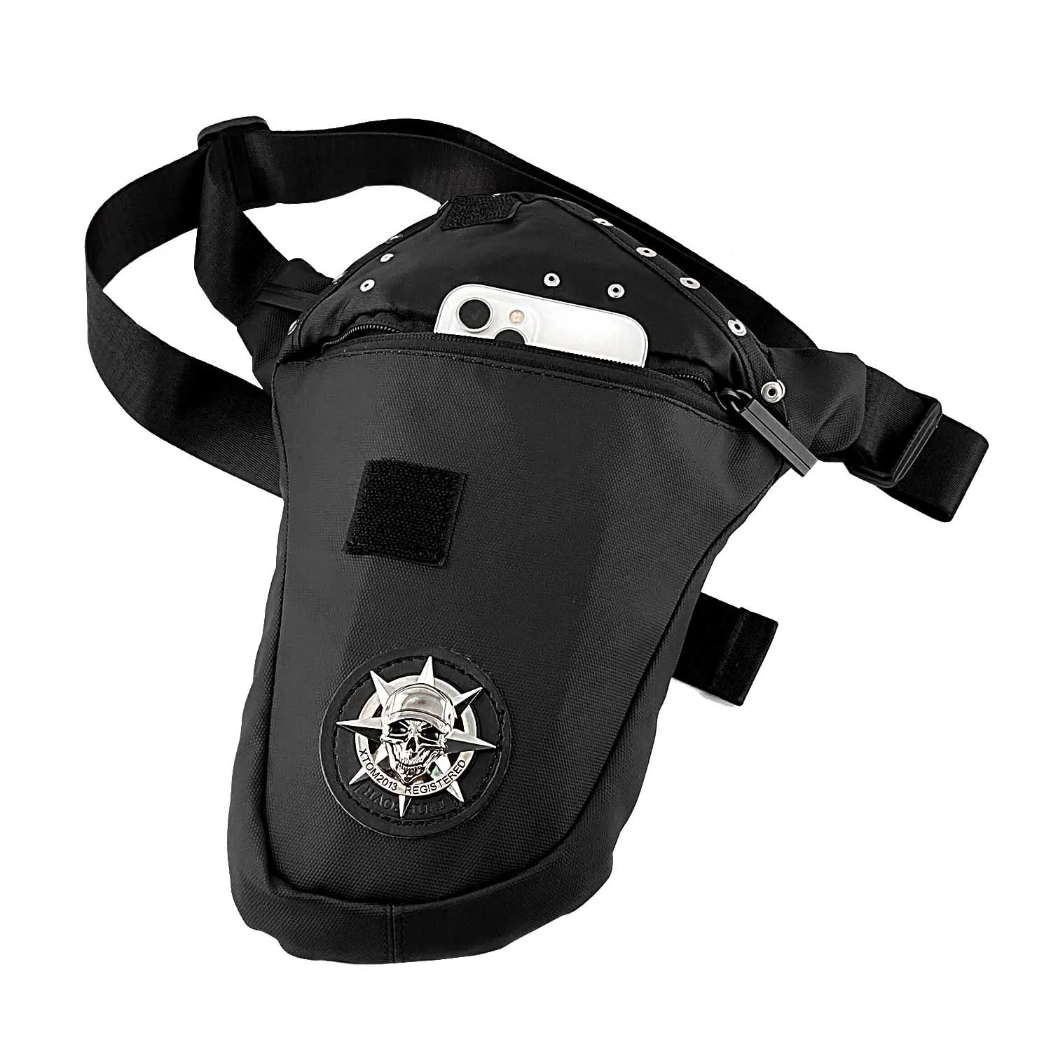 SKULL ROCKER Leather Holster Waist Bag Leg Bag and Hip Bag