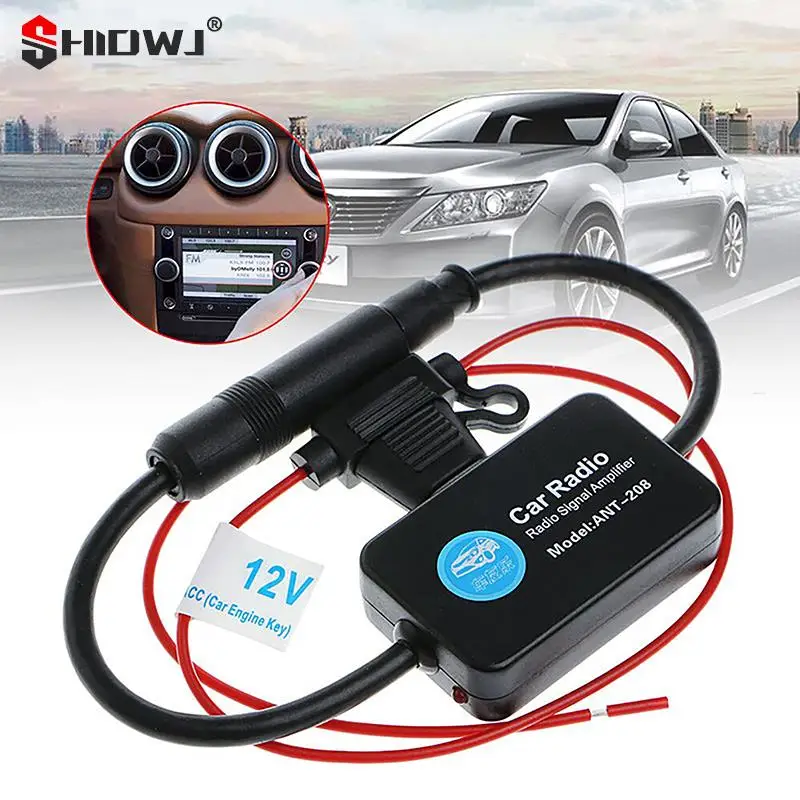 

AM FM Radio Anti-interference Enhance Auto Electronic Accessories 12V For ANT208 Car Antenna Signal Amplifier Set