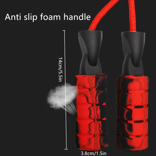Adjustable Jump Rope Crossfit Boxing Heavy Skipping Rope Foam Grip Handles for Fitness Workouts Endurance Strength Training 2
