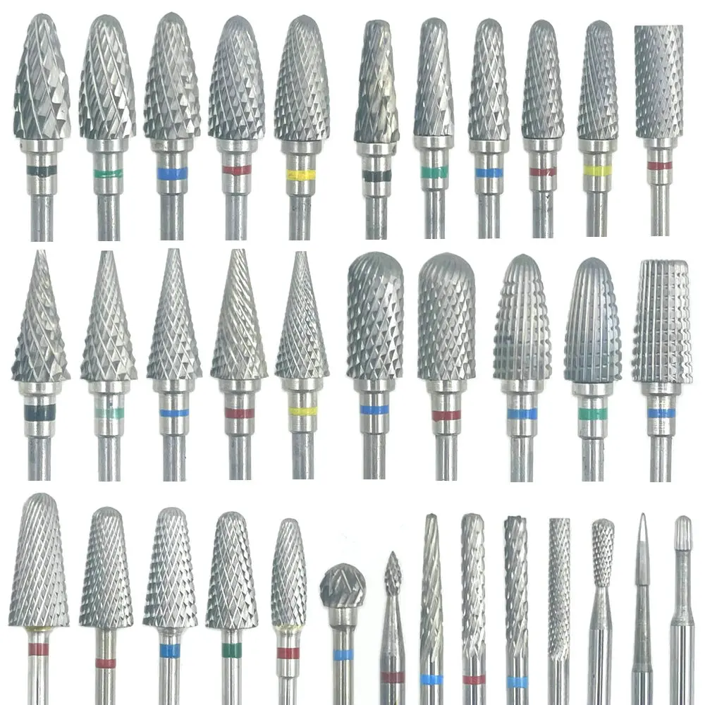 Фреза из карбида вольфрама для маникюра и педикюра, насадка для фрезера, пилка для ногтей, оборудование для нейл-арта, аксессуары, инструменты фреза из карбида вольфрама для маникюра и педикюра