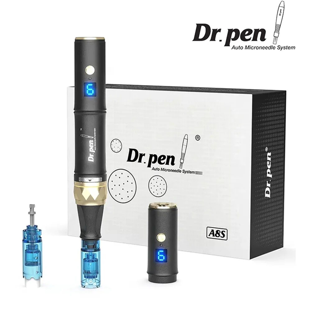 Dr. pen Ultima A8S Wireless Professional Derma Pen with 2 Needle Microneedling Beauty Machine 2 Batteries