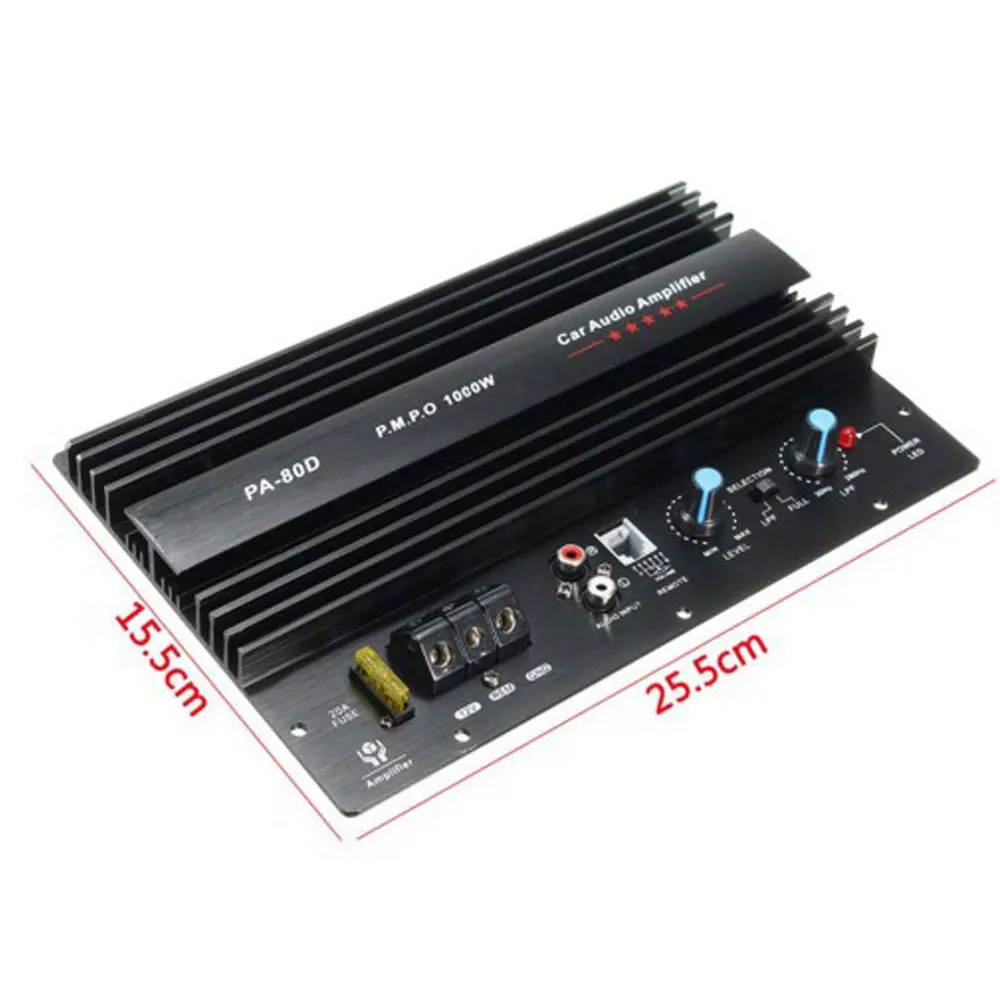 12inch Speaker Subwoofer Amplifier Board Peak 1000W High Power Car Audio 12V for
