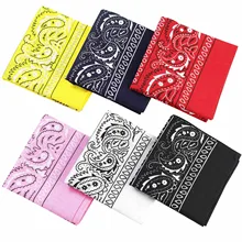  6pcs/lot Hip Hop Bandana Man Women Paisley Vintage Fashion Outdoor Headbands Hair Band Wrist Wraps Hair Scarves Hair Accessories 