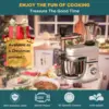 Electric Kitchen Mixer with Beater, Whisk, Dough Hook, Meat Grinder 6