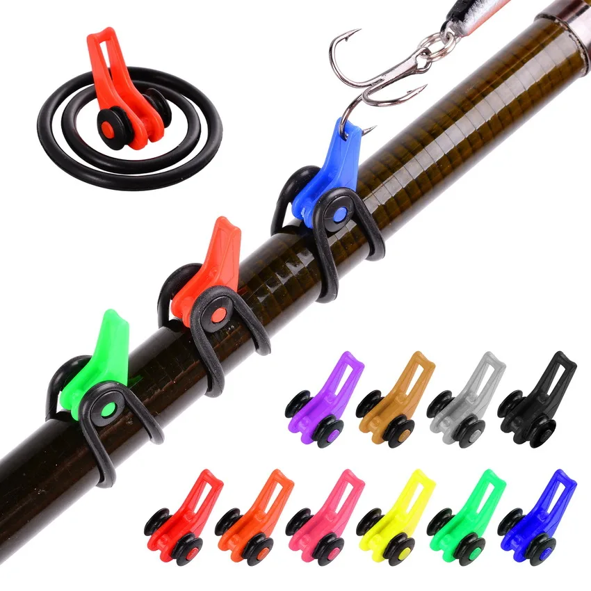 

10pcs/lot Lure Hook Fishing Rod Pole Hook Keeper for Lockt Bait Lure Accessories Jig Hooks Safety Keeping Holder Fishing Tool