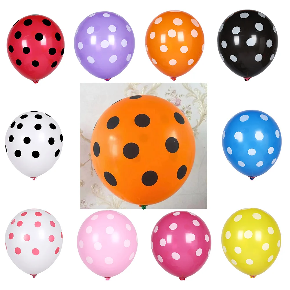 

100pcs 12inch Polka Dot Balloons Bulk Multicolor Latex Balloon for Parties Decoratiions Baby Shower Birthday Supplies Decor