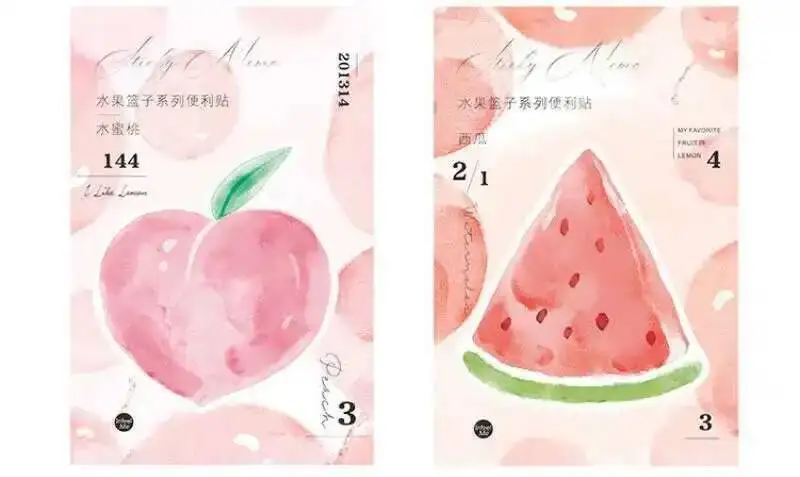 1 Stück süße Kawaii Naturfrüchte Haftnotizen Notizblock Büroplaner Aufkleber Briefpapier Schulbedarf Dekoration Kleber – Detail 14
