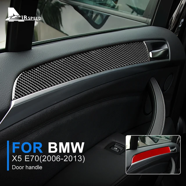 Echt kohle faser aufkleber für BMW X5 E70 2015-2018 Auto türgriff  verkleidung Verkleidung streifen Auto-Innen zubehör - AliExpress