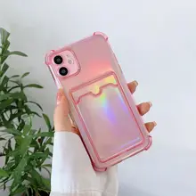 

Luxury Color-Plated Gradient Cell Phone Case For iPhone 11 12 13 Mini Pro Max X XS MAX XR 7 8 6 6SPlus Laser Transparent Covers