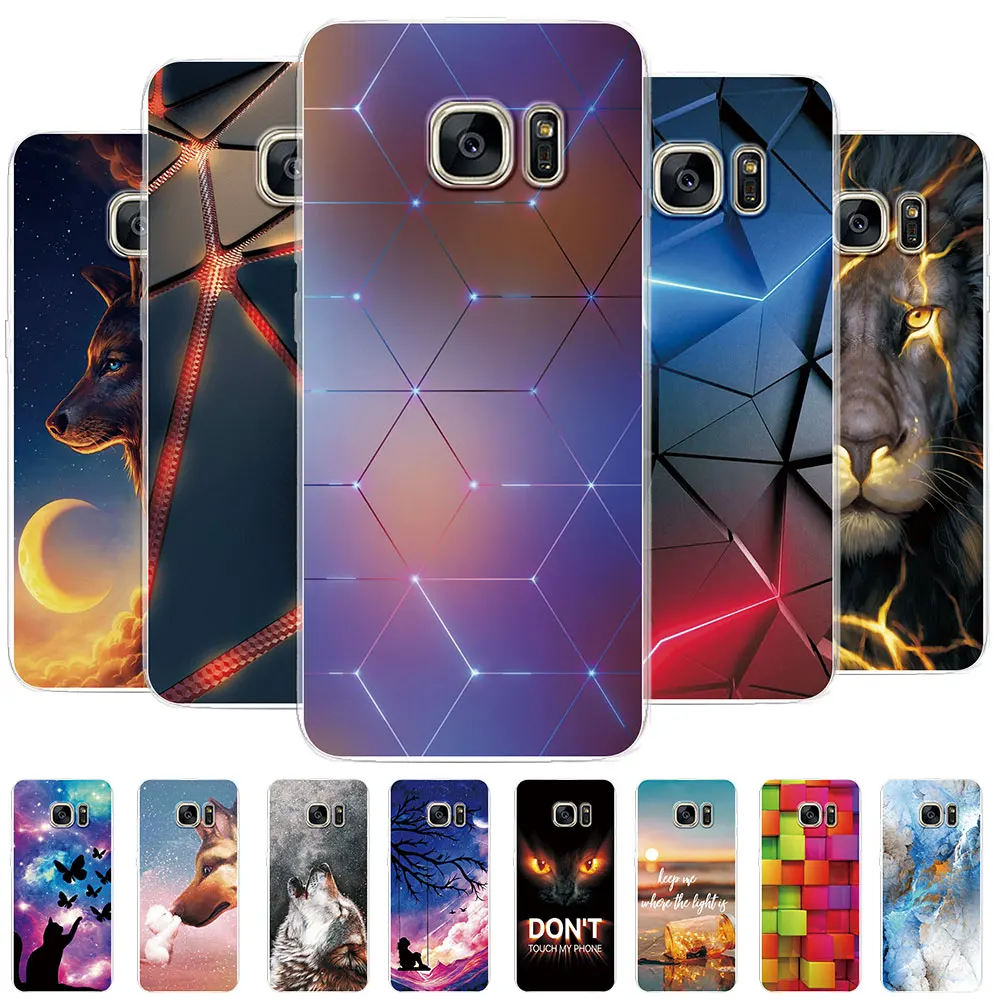 Per Samsung S7 Custodia Cover Galaxy S7 Edge Silicone Cartoon Clear Back Bumper Per Samsung Galaxy S7 Custodia Per Telefono Per Samsungs7 Edge
