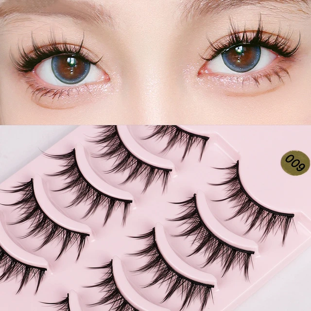 5 Pairs False Eyelashes Manga Anime Lashes Japanese Cosplay Spiky Lashes  Dramatic Thick Eyelashes Extensions Doll Strip Lashes - AliExpress